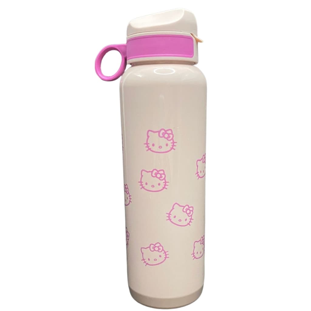 Garrafa Garrafinha de Água Infantil Squeeze Hello Kitty 1000ml Rosa Claro Bandeirante