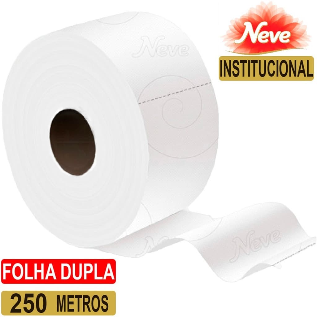 Papel Higiênico Neve Rolão Folha Dupla 3x250m Para Empresas