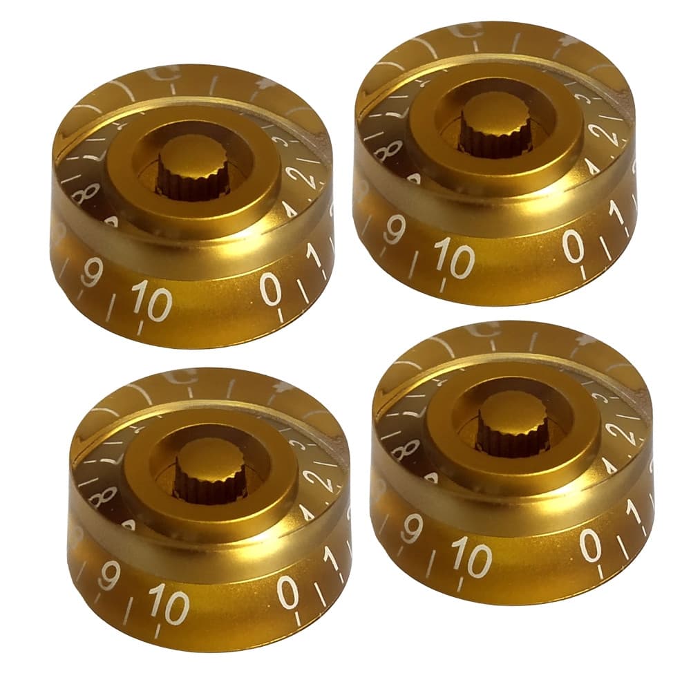 Kit 4 Knob Dourado Para Guitarra Baixo Les Paul Sg Prs