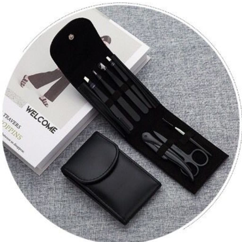 KIT Conjunto 7 Peças De Pinças De Aço Inoxidável Profissional Para Sobrancelhas Cabelo