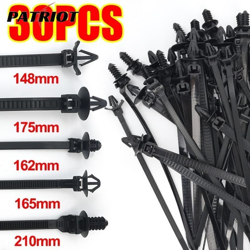 Abraçadeiras De Nylon Resistentes , Clipes De Carro Autotravantes A UV Para Fiação/Reparação Automotiva , 10/20/30 Peças