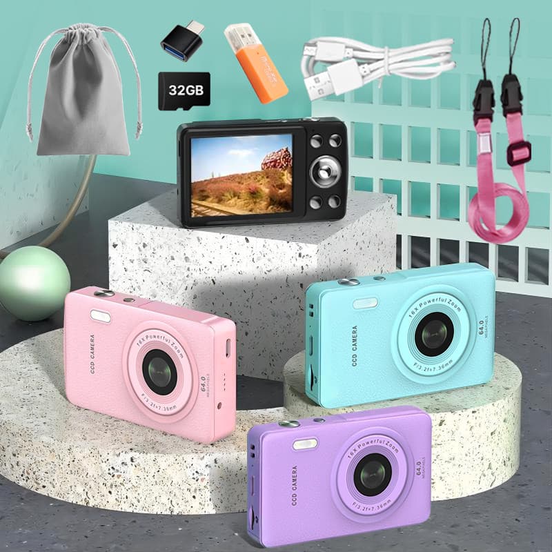 Câmera digital HD 1080P Câmera digital recarregável de 2,4 polegadas com zoom 16x compacto 44MP