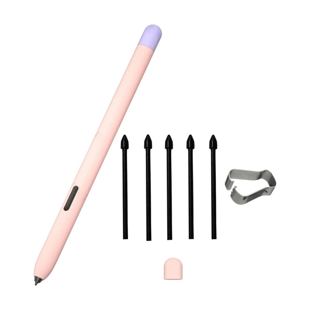 Kit Capa de Silicone + Pontas de Reposição Para Caneta S Pen de Tab S6 Lite