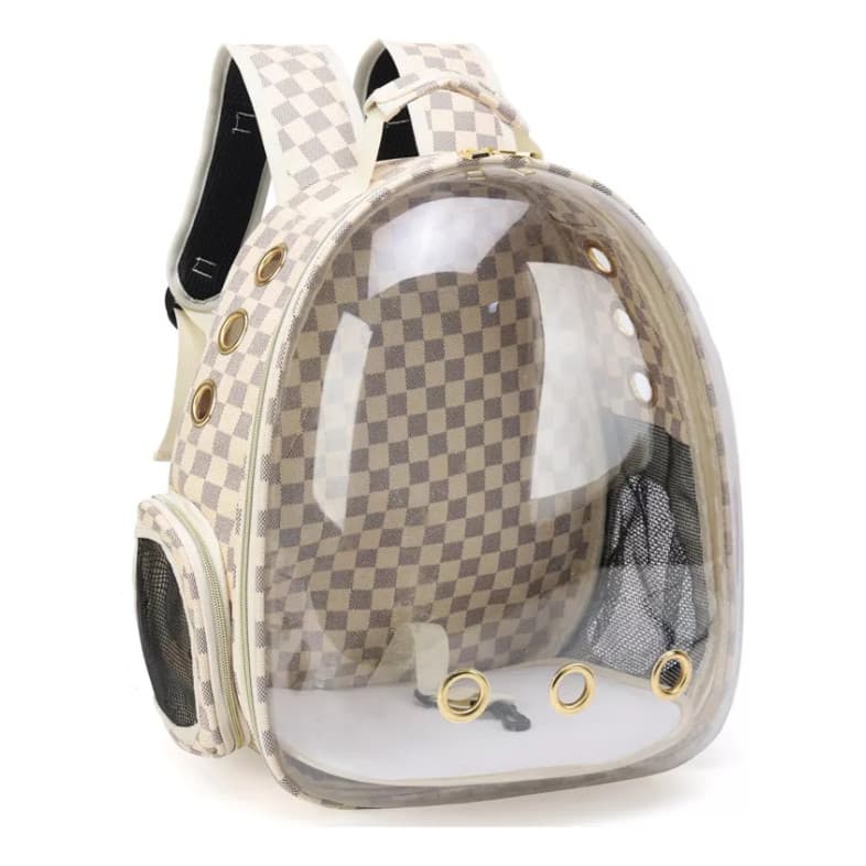 Mochila Pet Viagem Passeio Visor Acrílico Panorâmica Premium Cachorro Gato Cães Design Luxo Avião