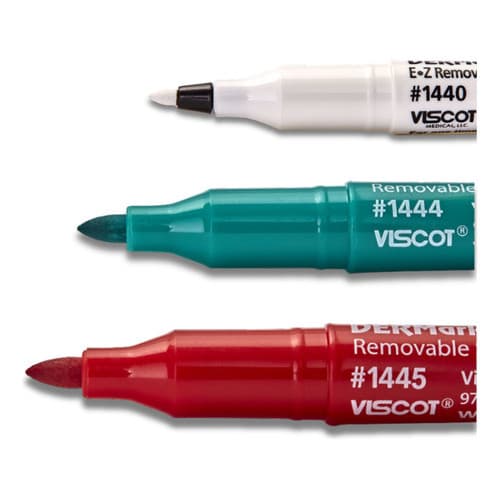 Kit Caneta Estética Mini 3 Cores Removíveis Marcador Pele