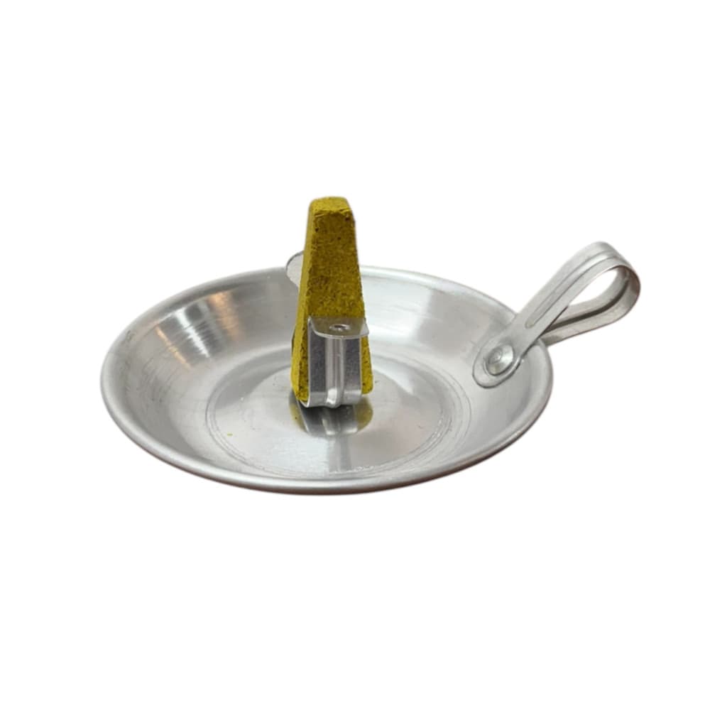 Incensário Suporte Para Defumador Tablete Pirâmide Castiçal Multiuso Aluminio