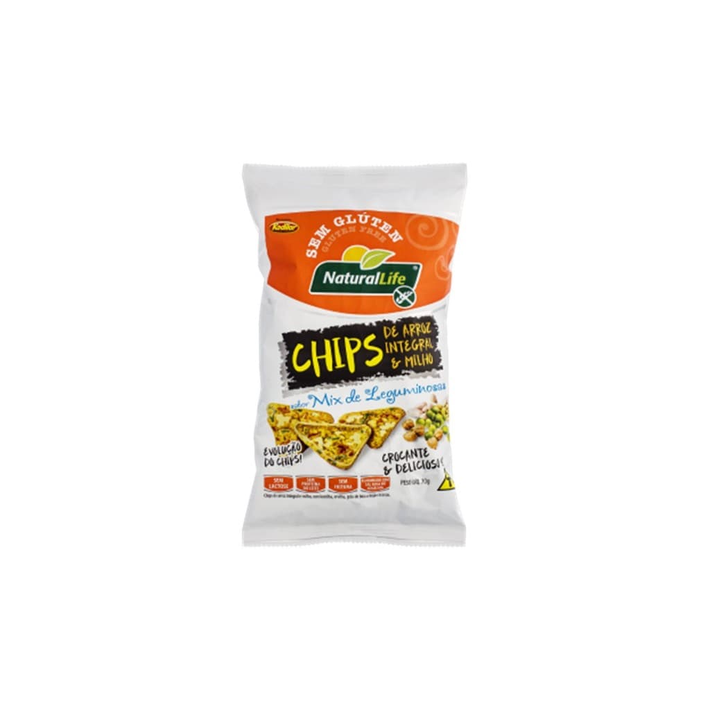 CHIPS ARROZ INT. MILHO C/ MIX DE LEGUMINOSAS S / GLUTEN KODILAR 70g