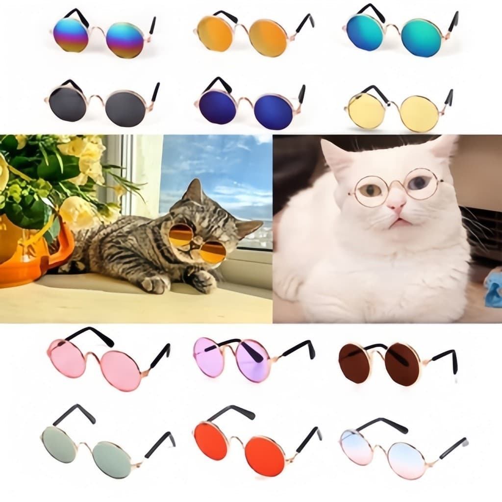 4 Uni Óculos Pet Cachorro Gato Diversas Cores Óculos Para Animais De Estimação