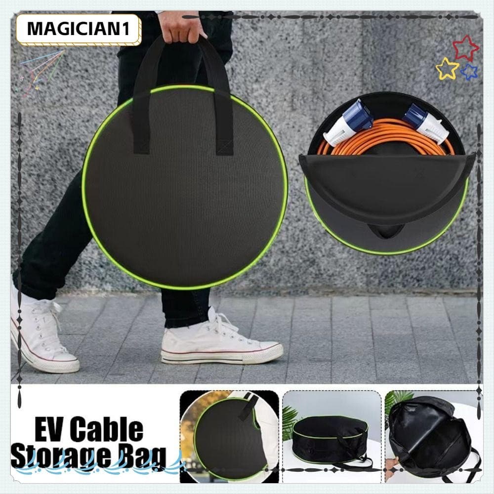Organizador Mágico De Ferramentas Para Carro , Bolsa Redonda À Prova D'água Cabo De Carga De Sacos De Armazenamento De P