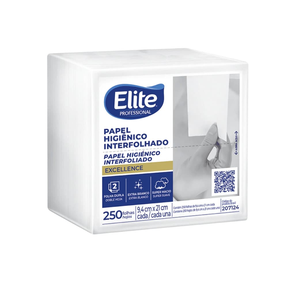 PAPEL HIGIENICO INTERFOLHADO CAI CAI ELITE EXCELLENCE F.DUPLA 250 FOLHAS