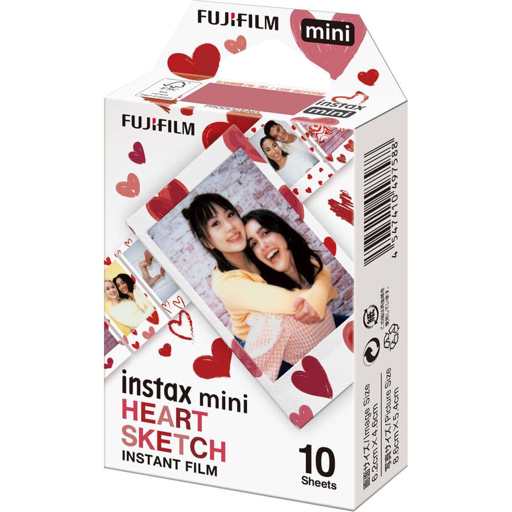 Filme instantâneo Fujifilm instax mini Heart Sketch (10 fotos)