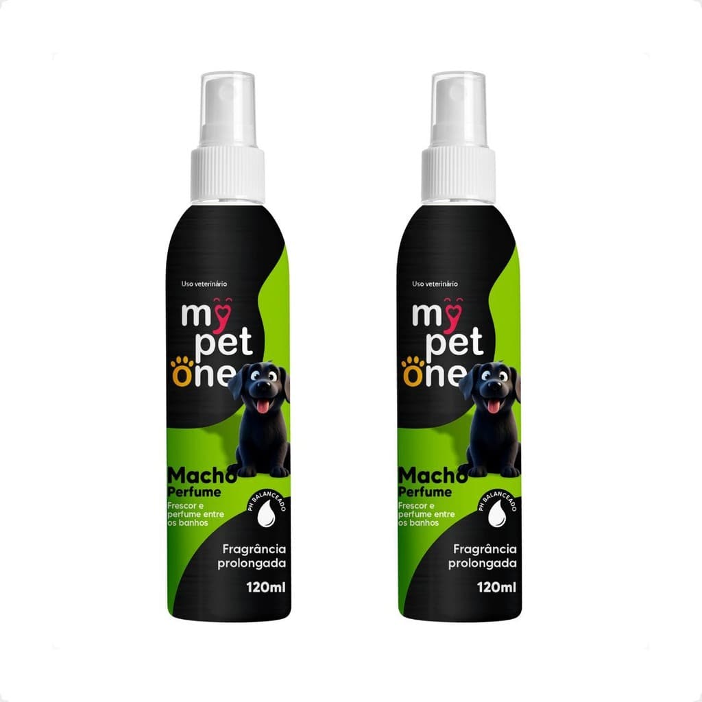 Kit 2 Perfume Colônia Macho 120 Ml Cheirinho De Banho - MyPetOne