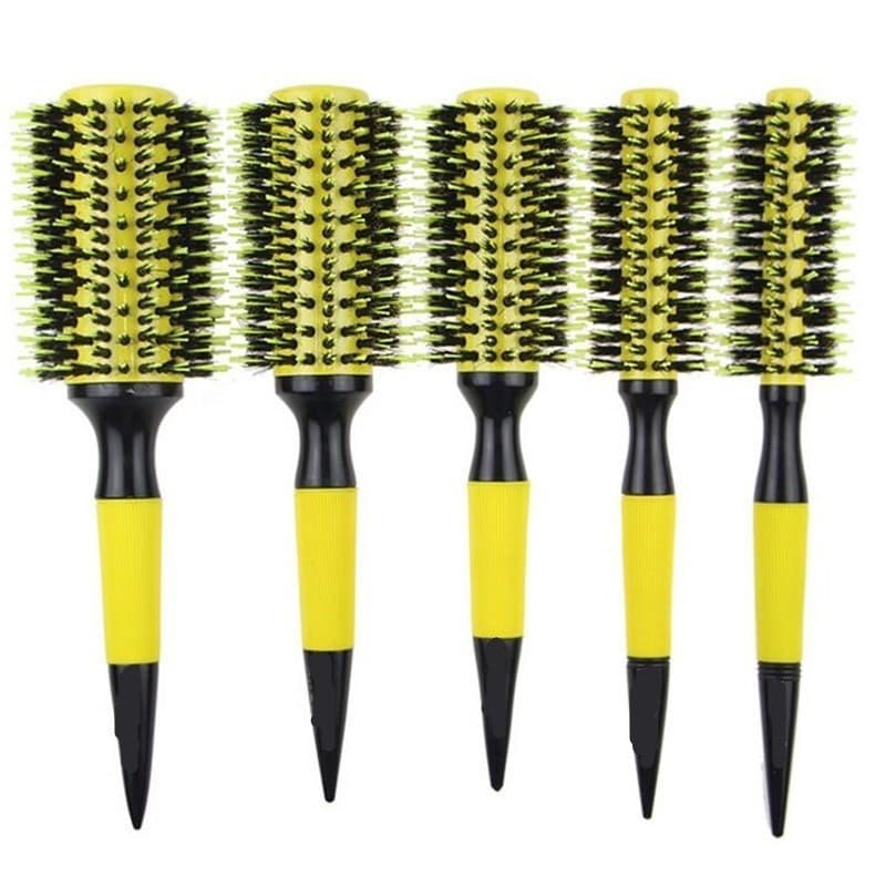 Kit 5 pc Escova De Cabelo Térmica Cerdas De Javali Mista Madeira