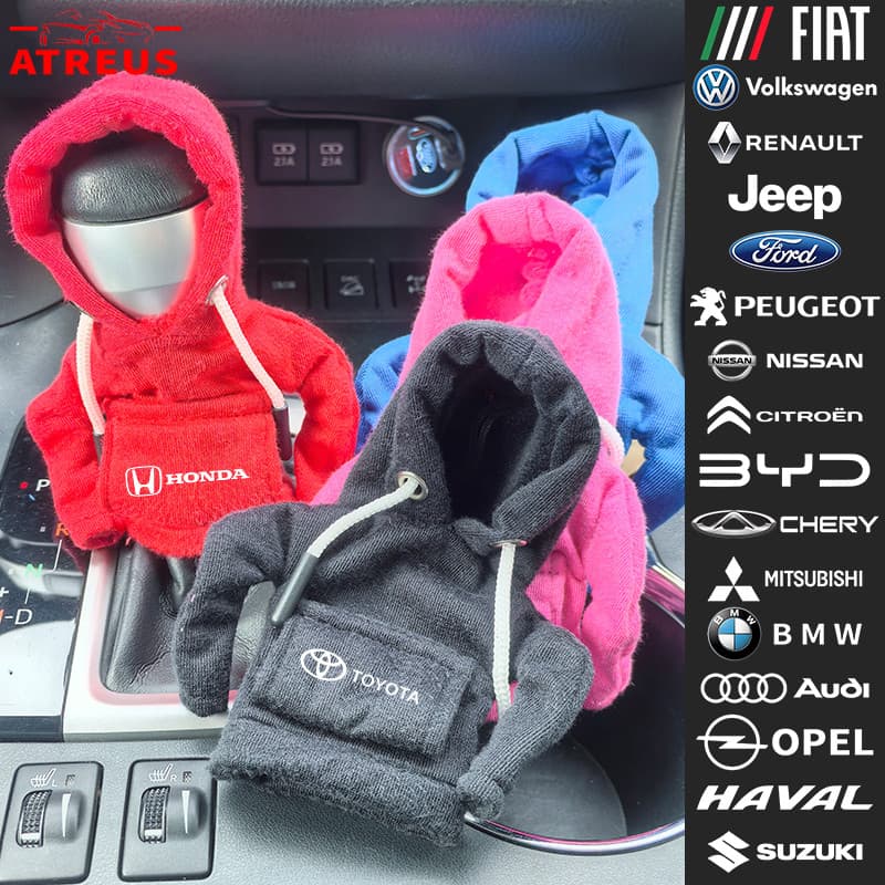 [Atreus] Tampa Da Alavanca De Câmbio Do Carro Hooded Sweatshirt Carro Gear Shift Knob Cover Car Shift Lever Decoração