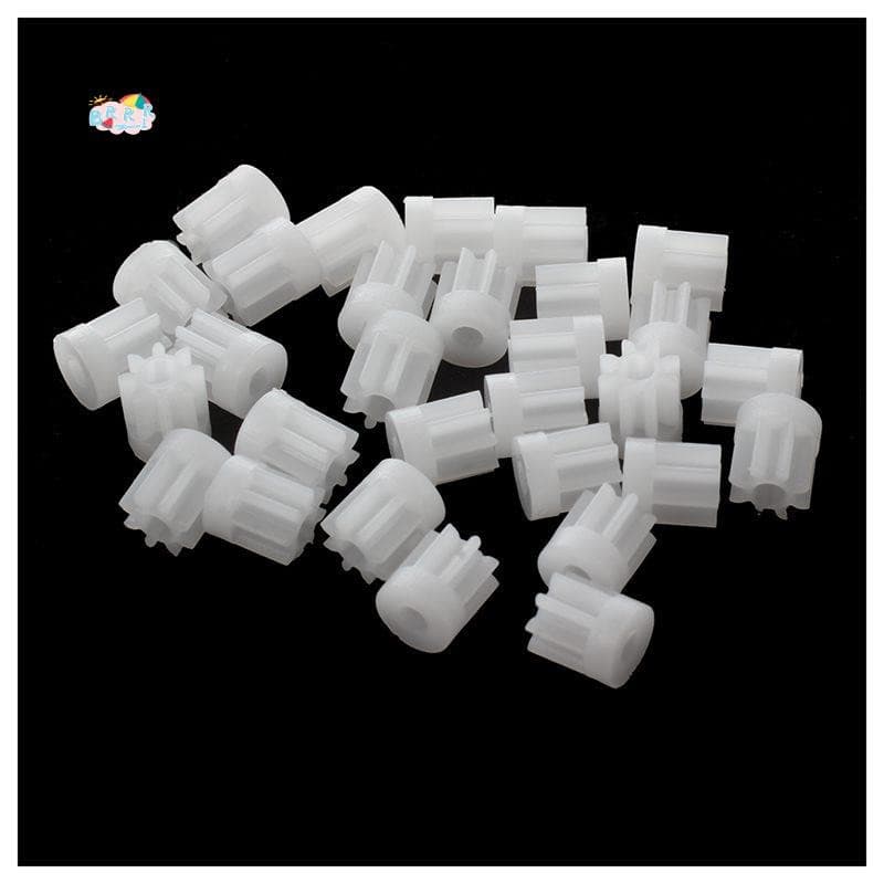 30 Unidades 0.5 Módulo 8 Dentes Engrenagem De Plástico Para Eixo De Motor De Carro De Brinquedo De 2 Mm