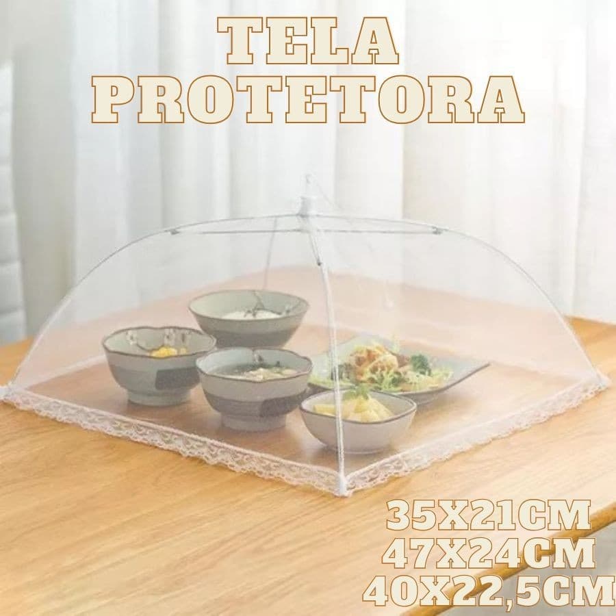 Tela Protetora  Prático Para Alimentos E Fácil Top Util Nos Tamanhos 35x21Cm E 47x24Cm E 40x22,5Cm