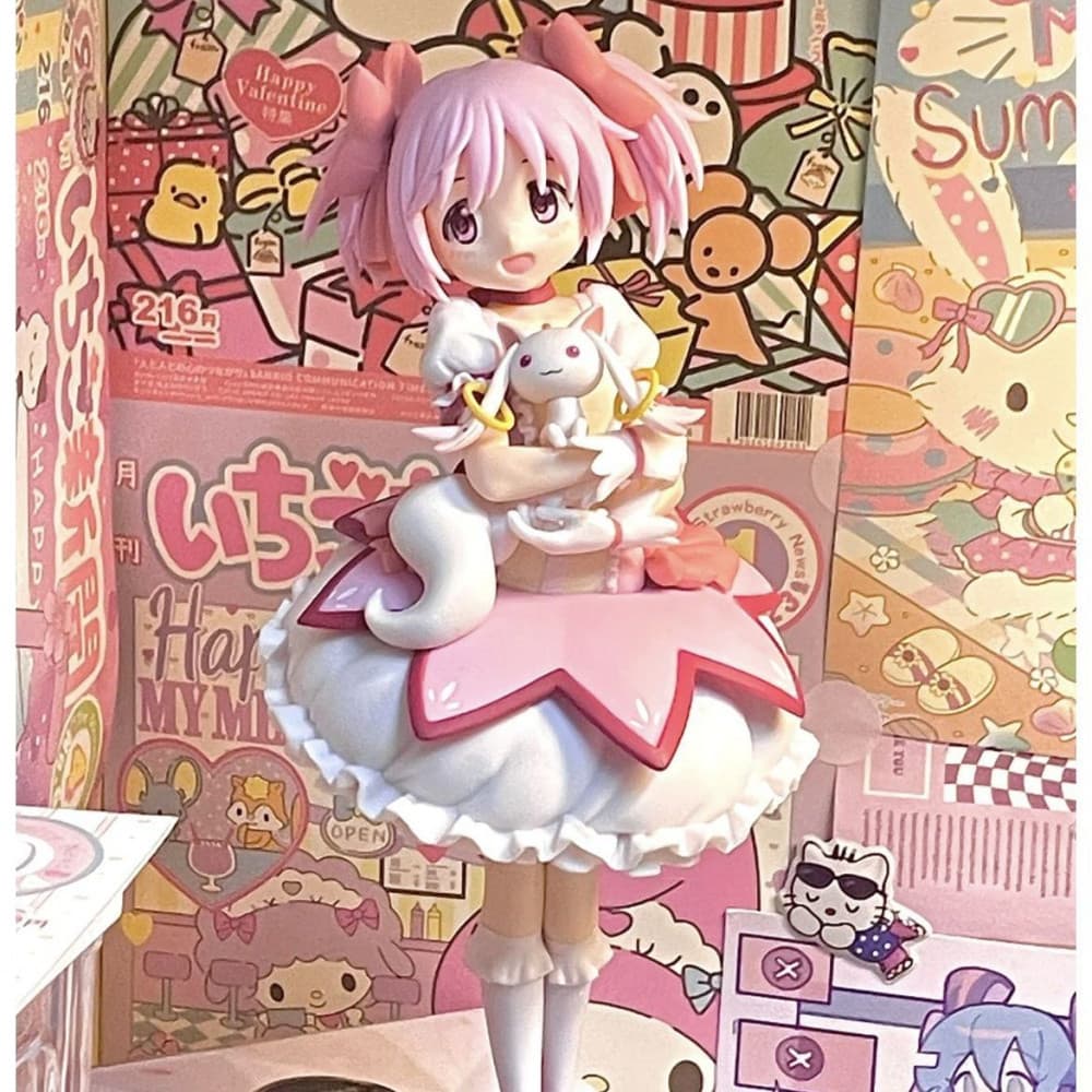 Menina mágica mágica Madoka Shikame círculo Kewpie cenário modelo Anime linda menina bonito decoração de mesa presente a