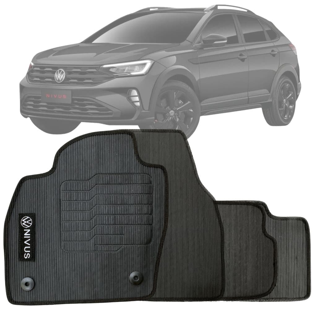 Jogo Tapete Vw Nivus 2020 2021 Borracha Pvc Lavavel 4 Pecas