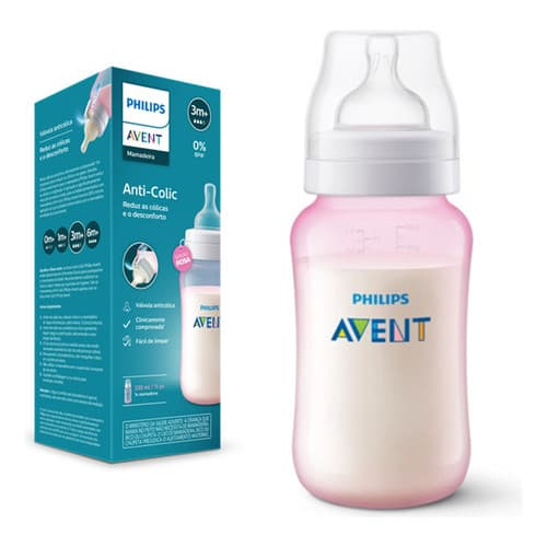 Mamadeira Philips Avent Clássica Rosa 330ml
