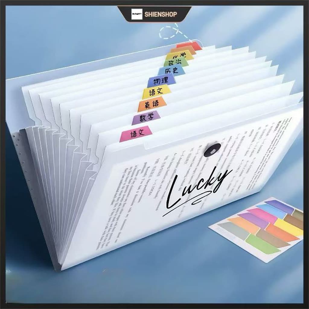 Pasta A4 saco de documento com grande capacidade conveniente 12 layers