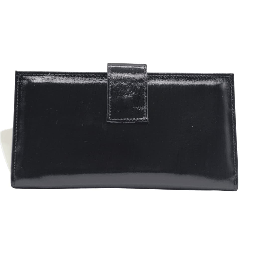 Carteira Feminina Couro Legítimo Detalhada Fecho Botão Moda Atual 7551