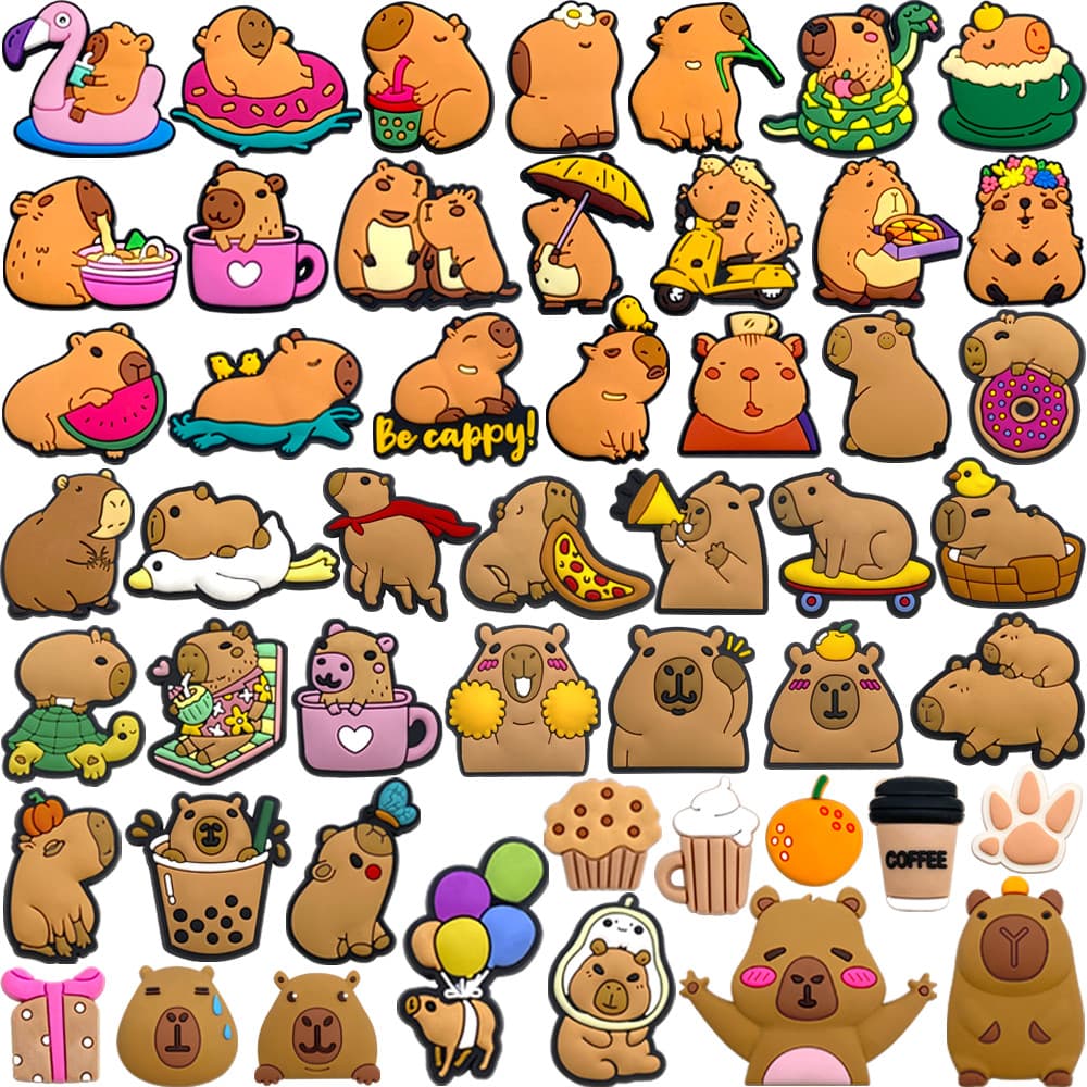 Capivara Bonito Sapato Encantos Sandálias Pingente Botão Tamanco Pinos Presentes Para Amigos