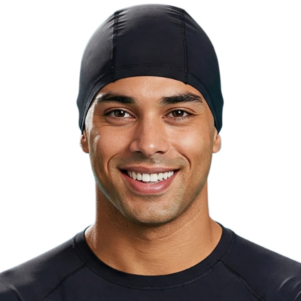 Touca Natação UV+ Adulta Cobre Orelha Unissex Toquinha Hidroginástica