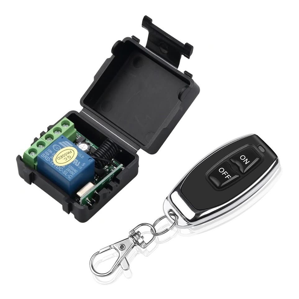 Modulo Relé 12v 1ch Automação Rf 433mhz + 1 Controle