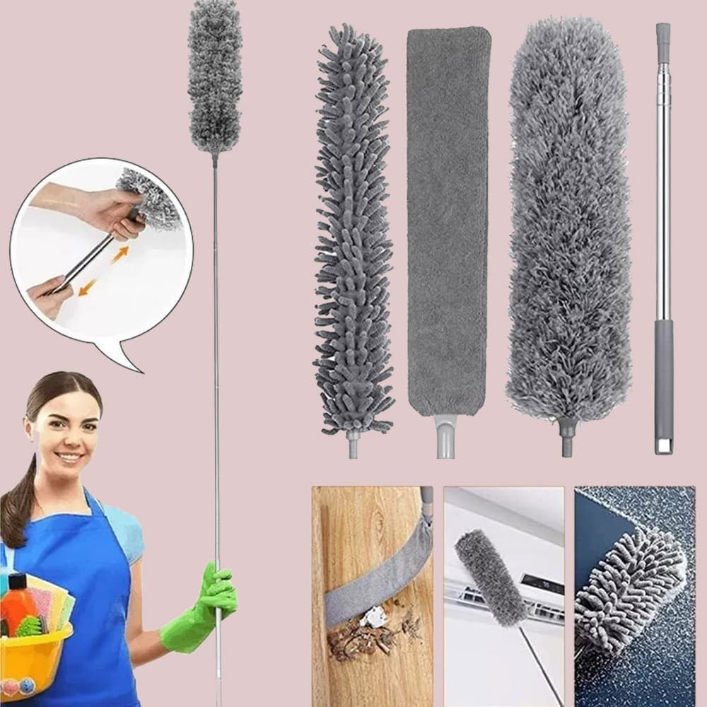 Esfregão De Pó De Cabo Longo Limpeza De Tetos Limpador Fundo De Cama Sofá Escova De Remoção Ferramenta De Kit