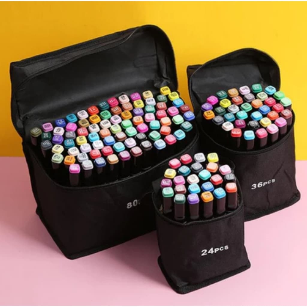 24/36/48/60/80 peças Caneta Marcadora De Ponta Dupla Conjunto De Canetas De Aquarela Especial