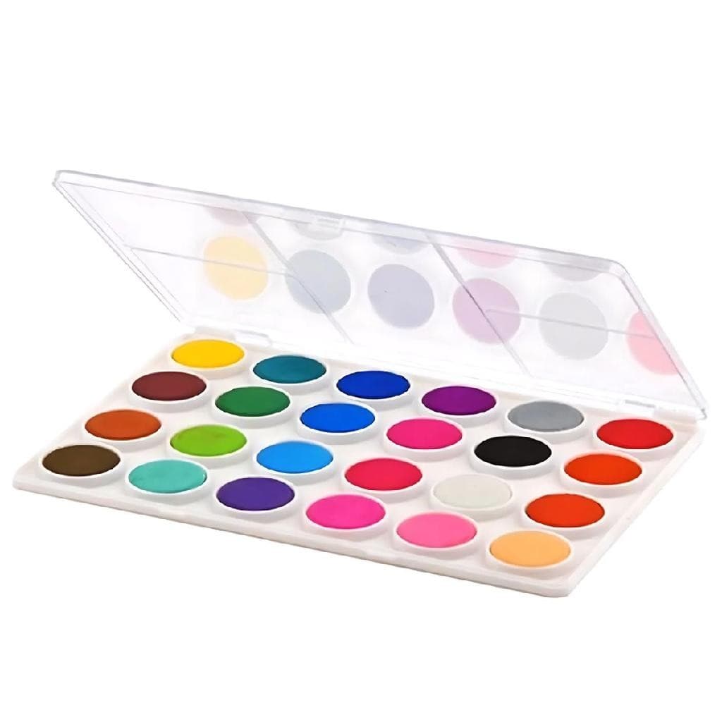Conjunto de Aquarela Pastilha 24 Cores Alta Qualidade