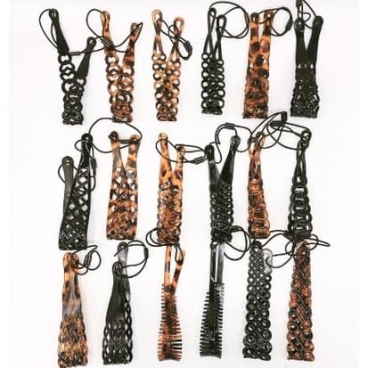 Kit 3 Faixa de Cabelo / Tiara para cabelo Especial para Penteados Elásticos Silicone Anti Derrapante Cabelo