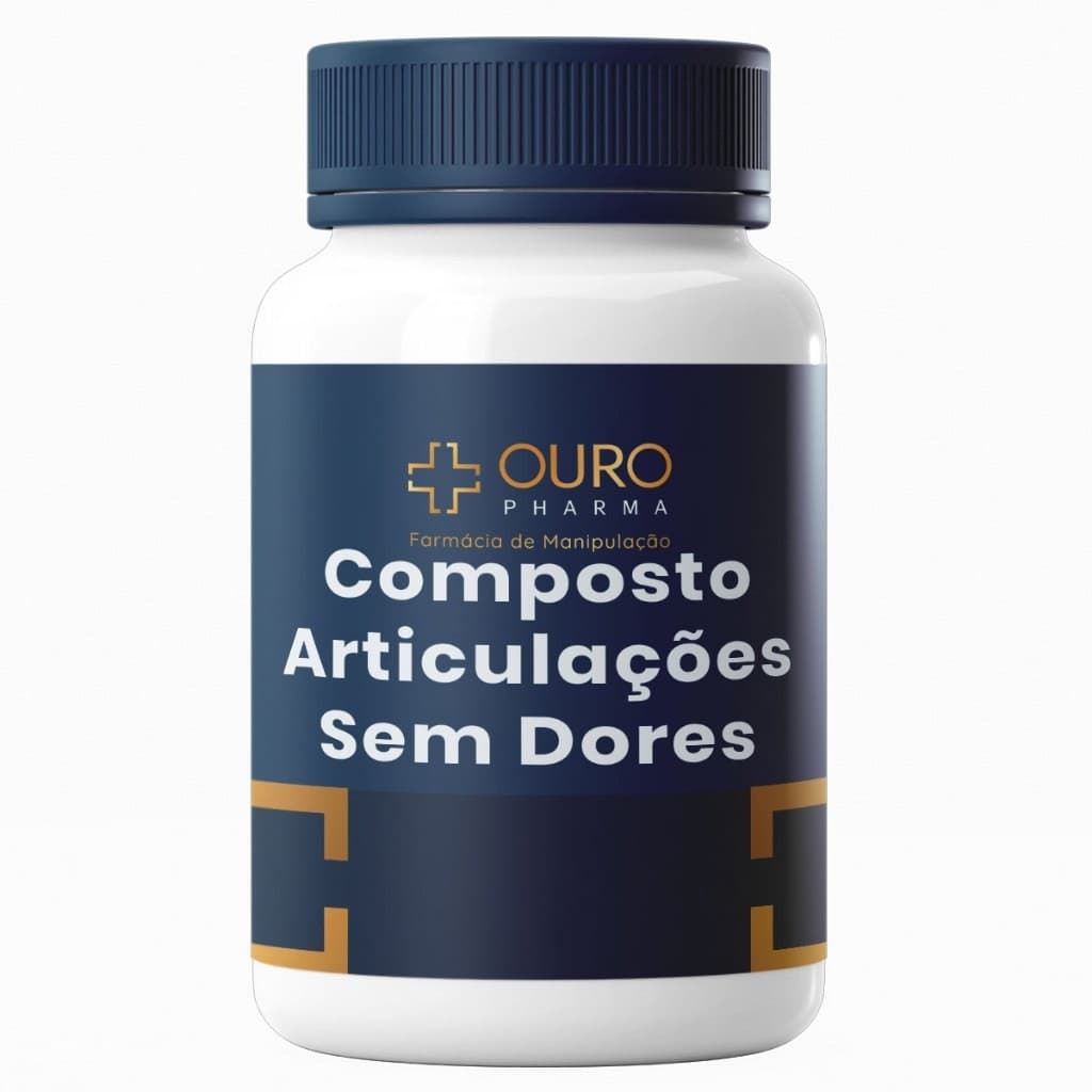 Composto Articulações Sem Dores Glucosamina + Condroitina + Colágeno tipo 2 30, 60 ou 120 Doses