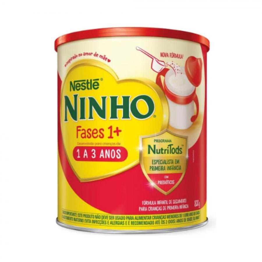 Fórmula Infantil Nestlé Ninho Fases 1+ 800g 1 a 3 anos