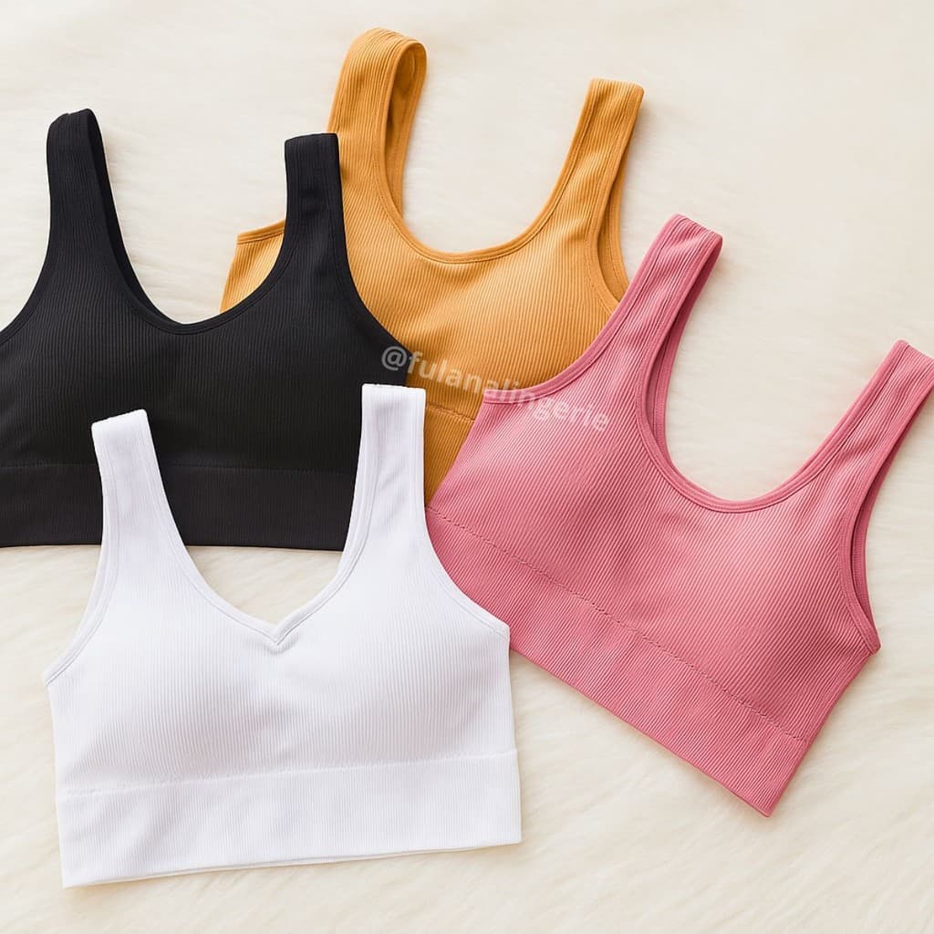 Sutiã Top Academia Com Bojo Em Poliamida Cores Sortidas - Top Import