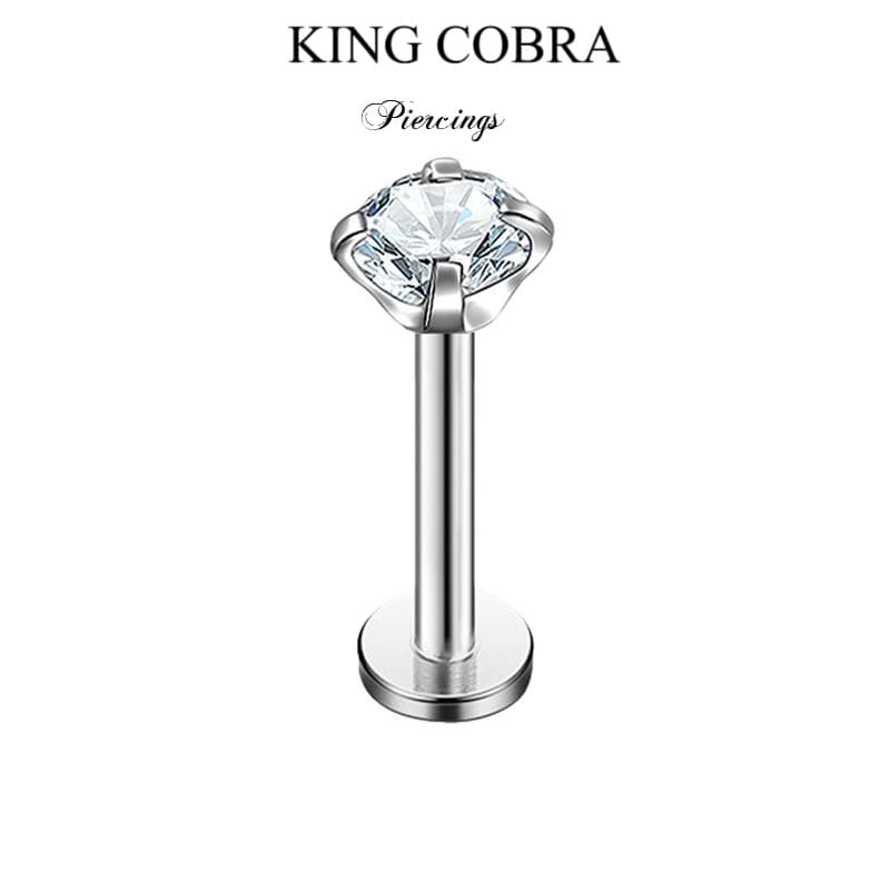 Piercing Labret  Ponto De Luz Helix Tragus Conch Aço Cirúrgico KA101