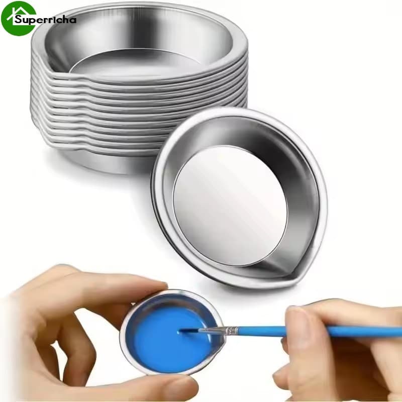 Mini Paleta De Pigmentos De Aço Inoxidável De 6/18 Unidades-Copo De Mistura De Cores De Tinta-Misturador De Coloração De