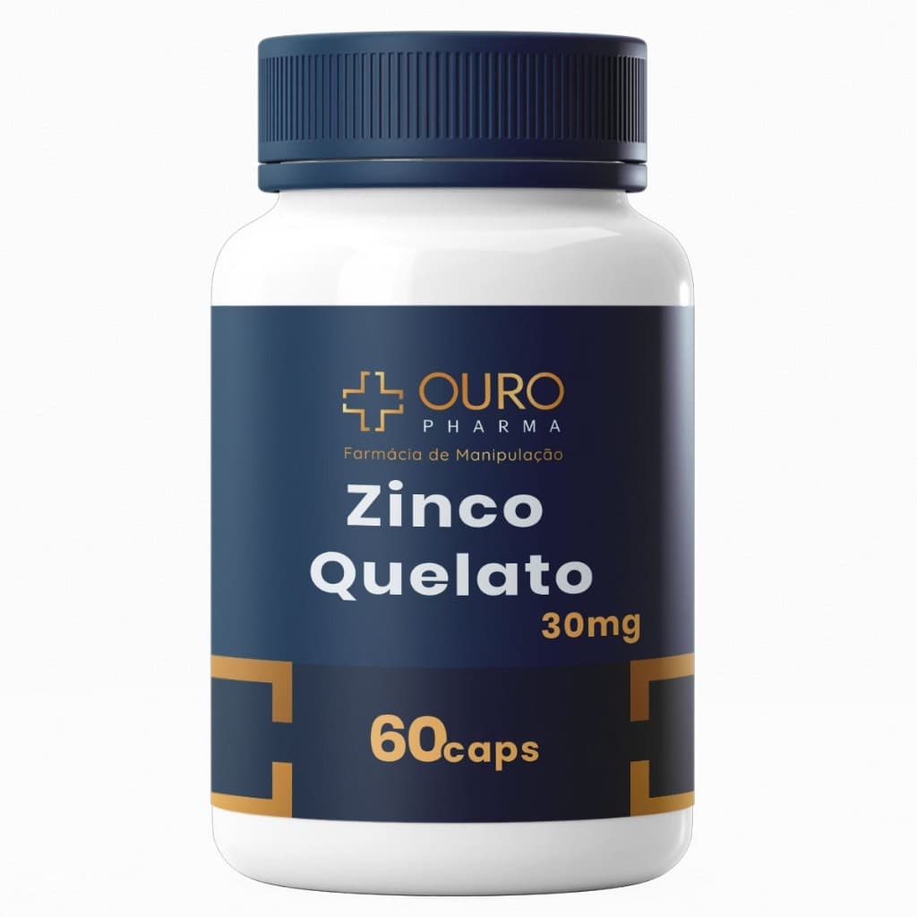 Zinco Quelato 30mg 60 ou 120 cápsulas