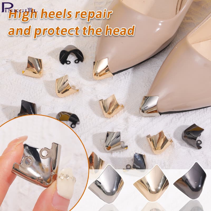 5 Pares De Tampa Protetora De Dedo Do Pé De Sapato De Salto Alto-Acessórios De Dedos-Decoração Protetor Sapatos De Couro