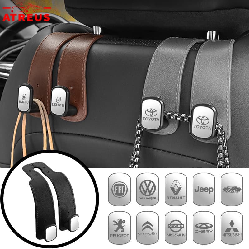 [Atreus] Suporte De Cabeça Para Carro Gancho Duplo Automóvel De Assento Traseiro Organizador Cabide Gancho De Assento