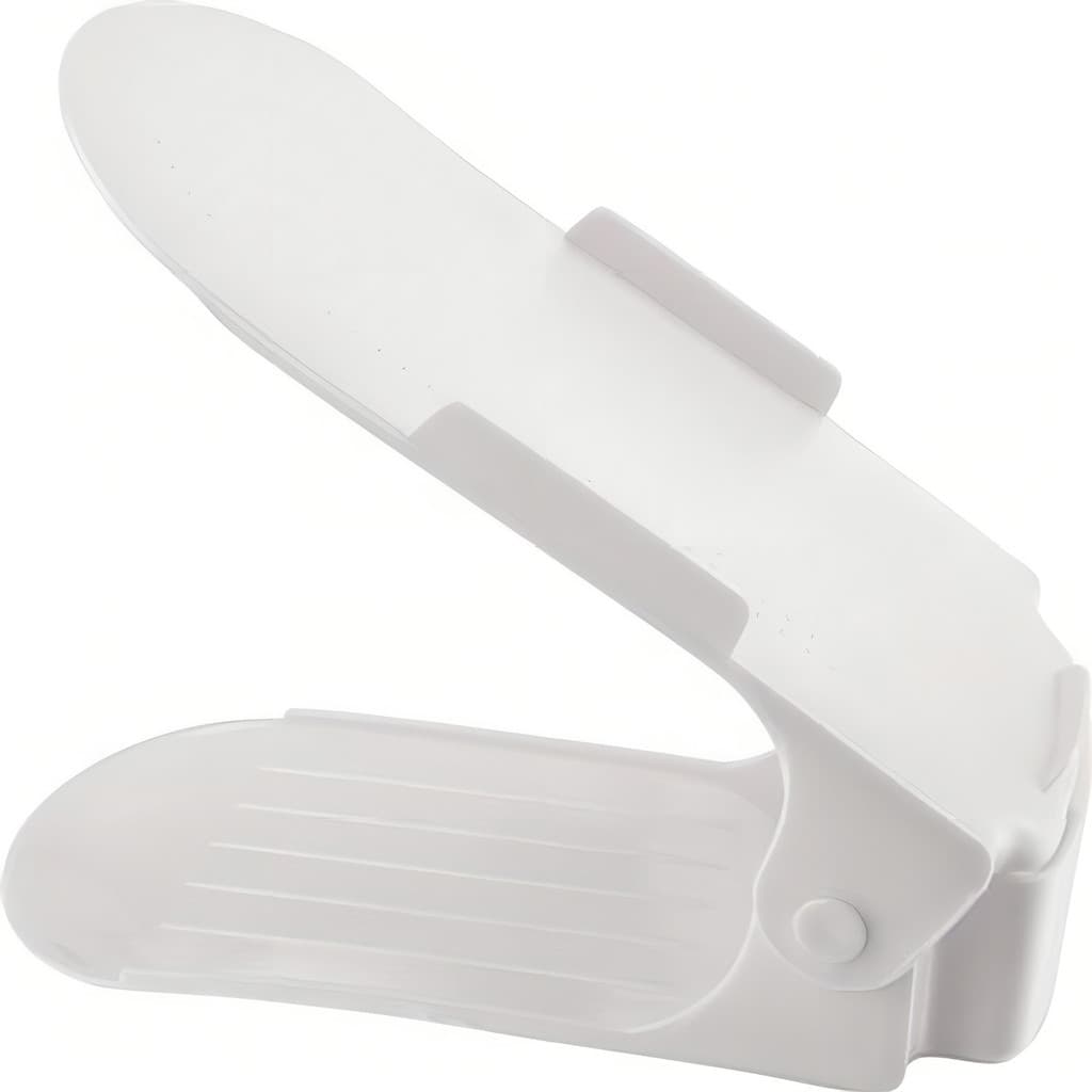Kit 20 Organizadores Sapato Branco Regulagem Da Altura
