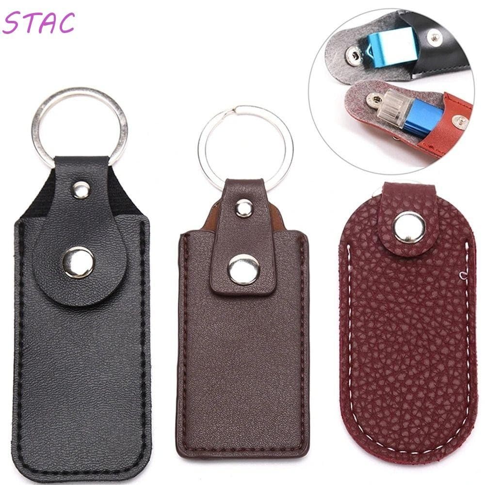 STAC USB Flash Drive Case Anti-Perdido Chaveiro U Disk Bolsa Capa Contra Poeira Protetora
