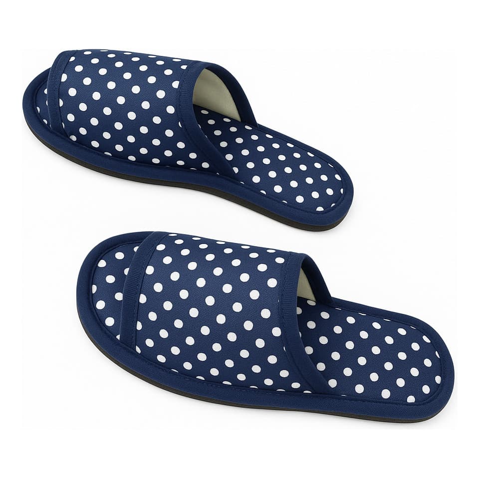 Chinelo De Quarto Pano Maternidade Poá