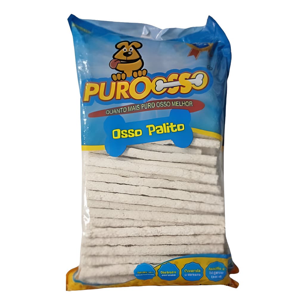  Ossinho Comestível Para Cachorro  6,5 1kg Petisco Palitinho