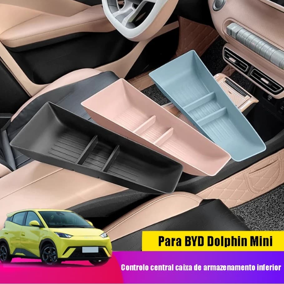 Mantenha Seu Carro Organizado Com Caixa De Armazenamento Inferior Do Apoio De Braço BYD Dolphin Mini 2023-2025