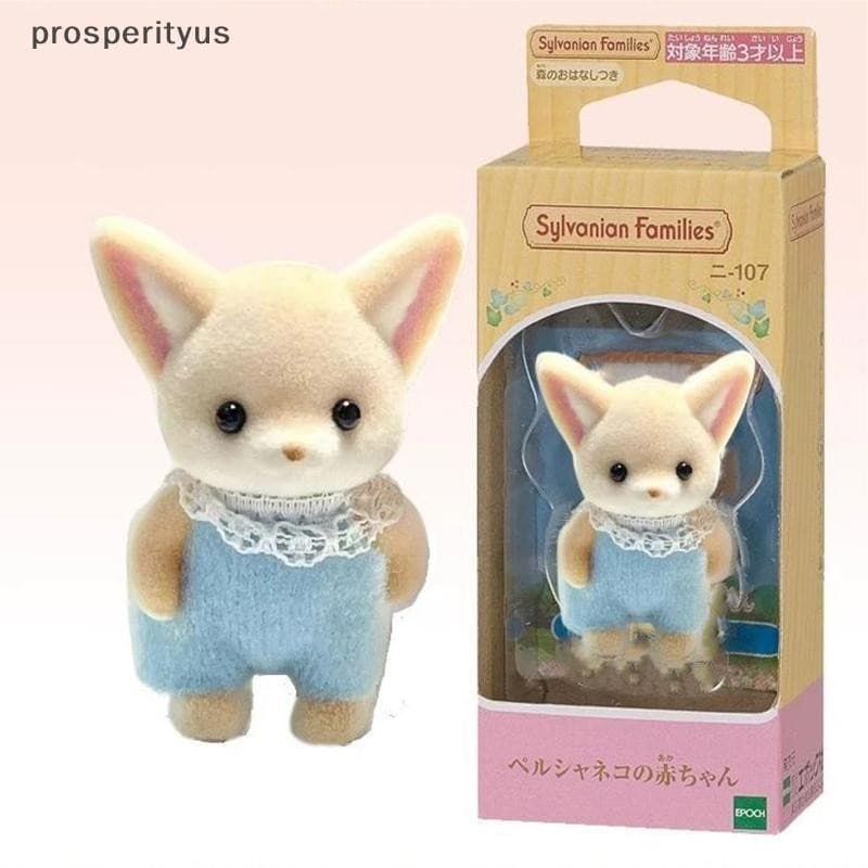 [prosperityus] Criativo Sylvanian Family Fennec Fox Boneca De Membros Móveis Reunindo Desenho Animado Fofo Modelo De Cac