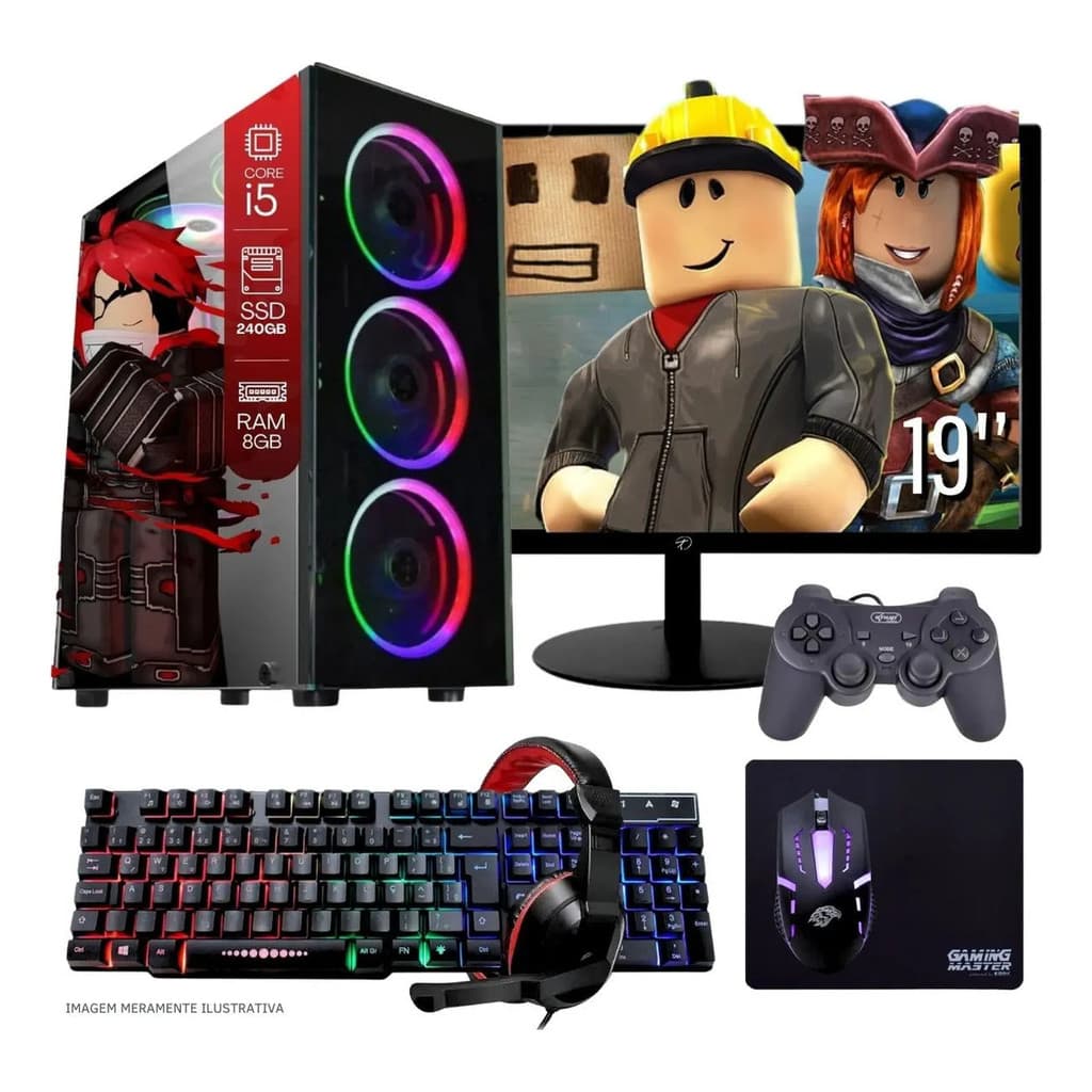 Computador Pc Gamer Completo Intel Core I5 Ssd 4gb + 500 jogos inclusos