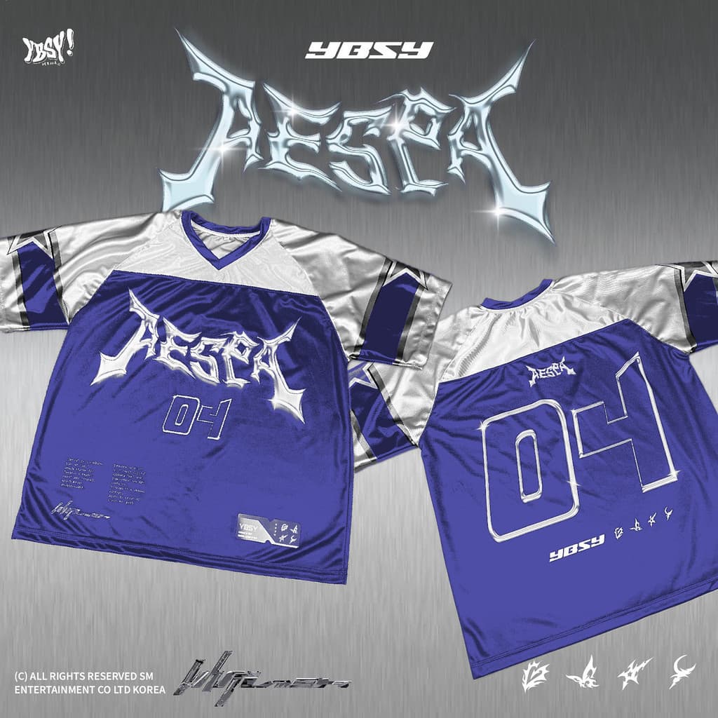 YBSY ! # aespa whiplash YBSYgang Novo Design Com Decote Em V Unissex Sublimação Completa Impressa Manga Curta Top