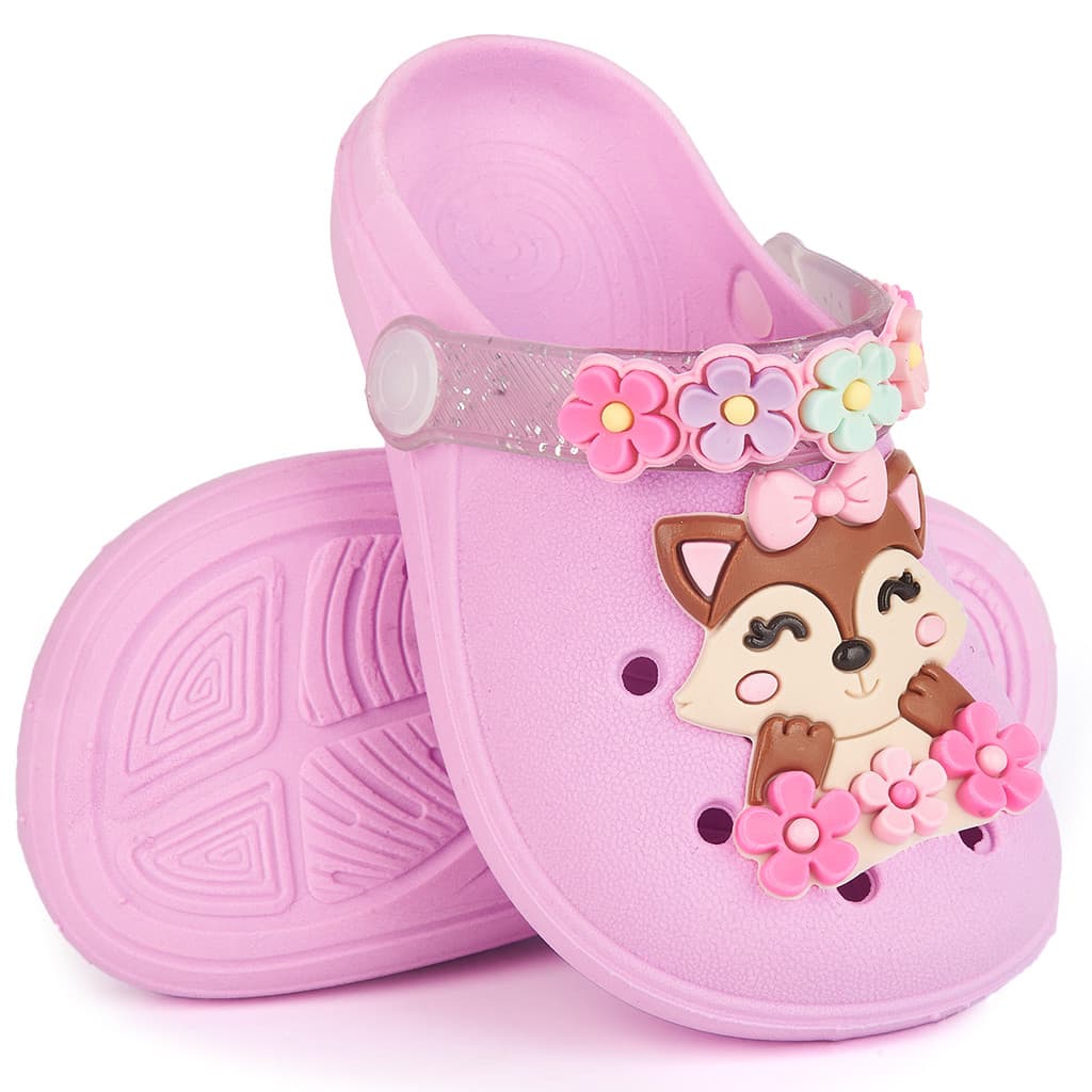 Babuche Infantil Menina Raposa com Jardim