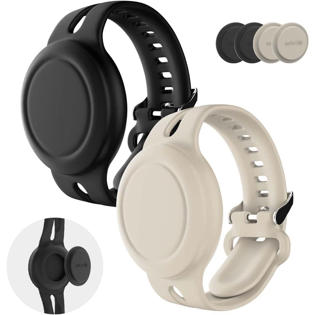 Pulseira Airtag para Crianças à Prova d'Água, Pulseira de Silicone Capa Completa para Suporte Airtag, Acessórios Ocultos